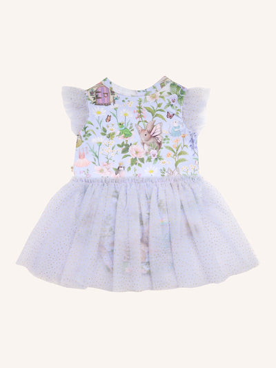 Dreamy Tutu Bodysuit Dress Baby - Cornflower