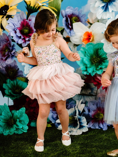 Strappy Tutu Dress - Strawberry Cream