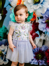 Dreamy Tutu Bodysuit Dress Baby - Cornflower