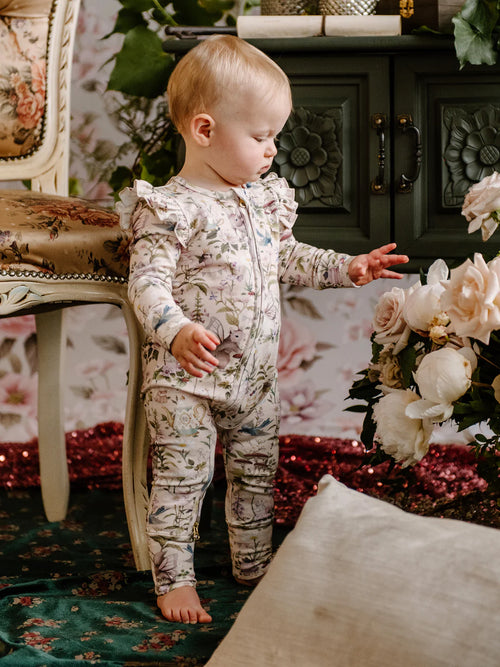 Fleur Harris Precious Frill Coverall Onesie - Garden Party