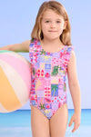 Rainbow Beach Frill One Piece