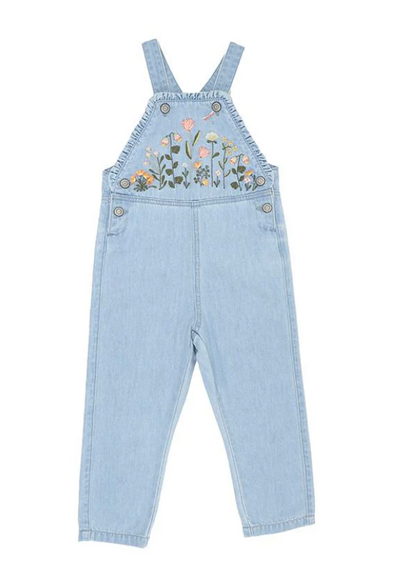 MINIHAHA Botanica Embroidered Overalls