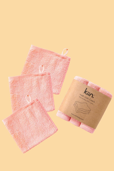 KIIN Wash Cloths 3 Pack